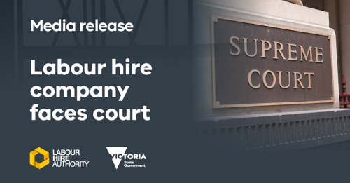 Media Release: Victorian labour hire company faces court for alleged unlicensed operation