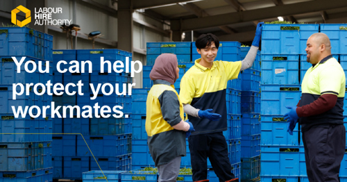 New campaign shows horticulture workers “You can help protect your workmates”