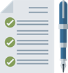 icon of checklist and pen